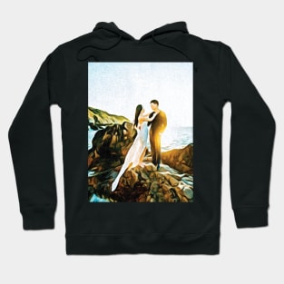 Couples wedding on beach Oil Painting Art Hoodie